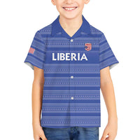 Custom Liberia Football Family Matching Tank Maxi Dress and Hawaiian Shirt Women Blue Jersey - Wonder Print Shop