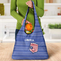 Liberia Football Grocery Bag Women Blue Jersey - Wonder Print Shop