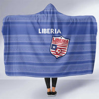 Liberia Football Hooded Blanket Women Blue Jersey - Wonder Print Shop