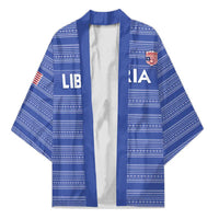 Custom Liberia Football Kimono Women Blue Jersey - Wonder Print Shop