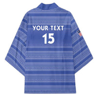 Custom Liberia Football Kimono Women Blue Jersey - Wonder Print Shop