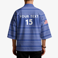 Custom Liberia Football Kimono Women Blue Jersey - Wonder Print Shop
