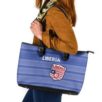 Liberia Football Leather Tote Bag Women Blue Jersey - Wonder Print Shop
