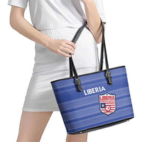 Liberia Football Leather Tote Bag Women Blue Jersey - Wonder Print Shop