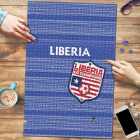 Liberia Football Puzzle Women Blue Jersey - Wonder Print Shop