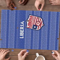 Liberia Football Puzzle Women Blue Jersey - Wonder Print Shop