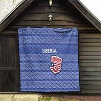 Liberia Football Quilt Women Blue Jersey - Wonder Print Shop