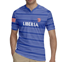 Custom Liberia Football Rugby Jersey Women Blue Jersey - Wonder Print Shop