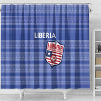 Liberia Football Shower Curtain Women Blue Jersey - Wonder Print Shop