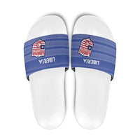Liberia Football Slide Sandals Women Blue Jersey - Wonder Print Shop