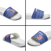 Liberia Football Slide Sandals Women Blue Jersey - Wonder Print Shop