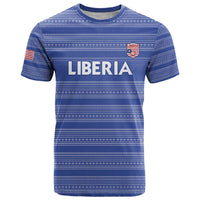 Custom Liberia Football T Shirt Women Blue Jersey - Wonder Print Shop