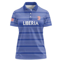Custom Liberia Football Women Polo Shirt Women Blue Jersey - Wonder Print Shop
