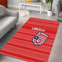 Liberia Football Area Rug Women Red Jersey - Wonder Print Shop