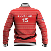 Custom Liberia Football Baseball Jacket Women Red Jersey - Wonder Print Shop