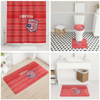 Liberia Football Bathroom Set Women Red Jersey - Wonder Print Shop