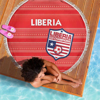 Liberia Football Beach Blanket Women Red Jersey - Wonder Print Shop