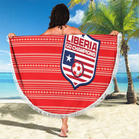 Liberia Football Beach Blanket Women Red Jersey - Wonder Print Shop