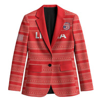 Custom Liberia Football Blazer Women Red Jersey - Wonder Print Shop