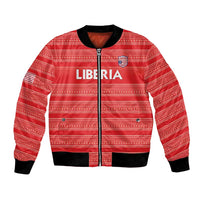 Custom Liberia Football Bomber Jacket Women Red Jersey - Wonder Print Shop