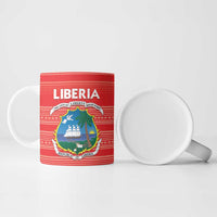 Custom Liberia Football Ceramic Mug Women Red Jersey - Wonder Print Shop