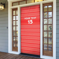 Custom Liberia Football Door Cover Women Red Jersey - Wonder Print Shop