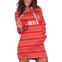 Custom Liberia Football Hoodie Dress Women Red Jersey - Wonder Print Shop