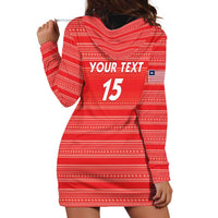Custom Liberia Football Hoodie Dress Women Red Jersey - Wonder Print Shop