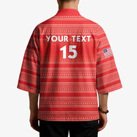 Custom Liberia Football Kimono Women Red Jersey - Wonder Print Shop