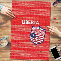 Liberia Football Puzzle Women Red Jersey - Wonder Print Shop