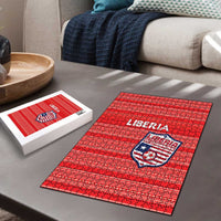 Liberia Football Puzzle Women Red Jersey - Wonder Print Shop