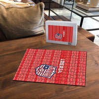 Liberia Football Puzzle Women Red Jersey - Wonder Print Shop