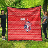Liberia Football Quilt Women Red Jersey - Wonder Print Shop