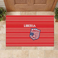 Liberia Football Rubber Doormat Women Red Jersey - Wonder Print Shop