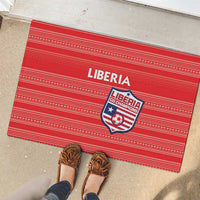 Liberia Football Rubber Doormat Women Red Jersey - Wonder Print Shop