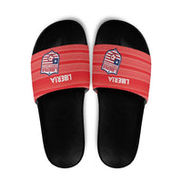 Liberia Football Slide Sandals Women Red Jersey - Wonder Print Shop