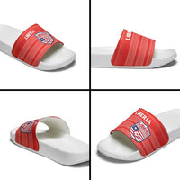 Liberia Football Slide Sandals Women Red Jersey - Wonder Print Shop