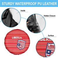 Liberia Football Spare Tire Cover Women Red Jersey - Wonder Print Shop