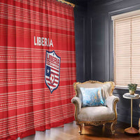 Liberia Football Window Curtain Women Red Jersey - Wonder Print Shop