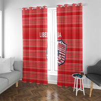 Liberia Football Window Curtain Women Red Jersey - Wonder Print Shop