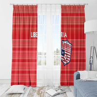 Liberia Football Window Curtain Women Red Jersey - Wonder Print Shop