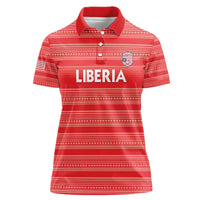 Custom Liberia Football Women Polo Shirt Women Red Jersey - Wonder Print Shop