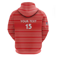 Custom Liberia Football Zip Hoodie Women Red Jersey - Wonder Print Shop