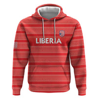 Custom Liberia Football Zip Hoodie Women Red Jersey - Wonder Print Shop