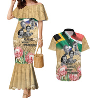 South African Women Mobilisation Couples Matching Mermaid Dress and Hawaiian Shirt Wathint Abafazi Wathint Imbokodo - Wonder Print Shop
