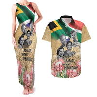 South African Women Mobilisation Couples Matching Tank Maxi Dress and Hawaiian Shirt Wathint Abafazi Wathint Imbokodo - Wonder Print Shop