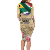 South African Women Mobilisation Family Matching Long Sleeve Bodycon Dress and Hawaiian Shirt Wathint Abafazi Wathint Imbokodo - Wonder Print Shop