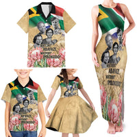 South African Women Mobilisation Family Matching Tank Maxi Dress and Hawaiian Shirt Wathint Abafazi Wathint Imbokodo - Wonder Print Shop