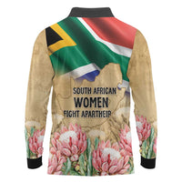 South African Women Mobilisation Long Sleeve Polo Shirt Wathint Abafazi Wathint Imbokodo - Wonder Print Shop
