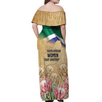 South African Women Mobilisation Off Shoulder Maxi Dress Wathint Abafazi Wathint Imbokodo - Wonder Print Shop